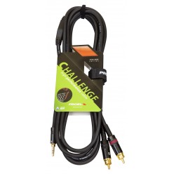 PROEL STAGE CHLP215LU15XL CHALLENGE Series kabel wtyk Jack 3.5 stereo - 2x wtyk RCA, dł. 1.5m